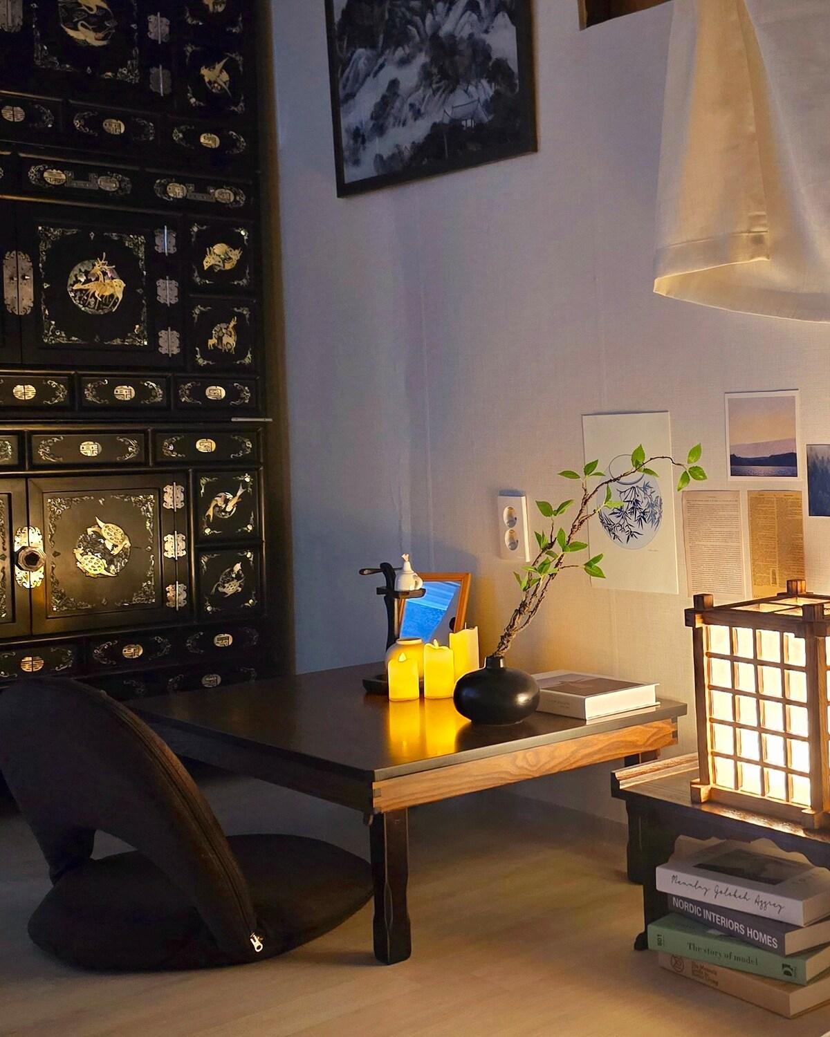 #private Hanok #3rooms #barbecue #rooftop Sunbed #korea Station